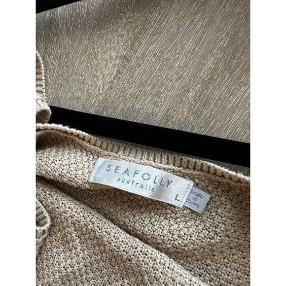 Seafolly Australia Terrain Knit Dress in Sands Size Large Midi Sleeveless - Picture 7 of 8